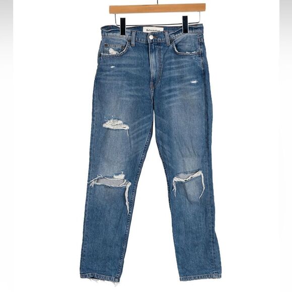 Reformation Julia High Rise Cigarette Straight Leg Women's Jeans in Antigua size - Picture 3 of 7